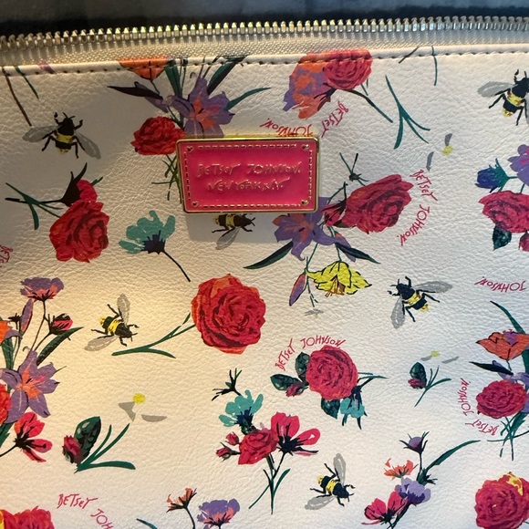 Betsey Johnson Multicolor Floral Cosmetic Bag